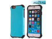 Cool PC and TPU Protective Back Case for iPhone 6 Plus Black Light Blue