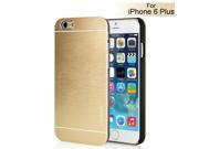 Brushed Metal Design Hard Back Case For iPhone 6 Plus Gold