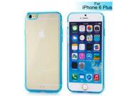Slim Transparent PC and TPU Case Cover for iPhone 6 Plus Blue