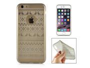 Luxury Elegant Glitter Transparent Clear Tribe Design TPU Soft Back Case Cover For iPhone 6 4.7 inch Grey