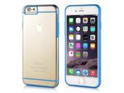 Luxury Slim Transparent Clear Colored Lines Back Gel Case Hard Cover For iPhone 6 4.7 inch Blue