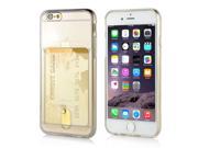 Hot Ultra Thin Transparent Clear Card Holder Soft TPU Back Case Cover For iPhone 6 4.7 inch Transparent