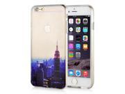 Unique Fashion Transparent Buildings Soft Hard Back Case Cover For iPhone 6 4.7 inch