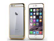 Luxury Transparent Clear Plated Soft TPU Back Case Cover For iPhone 6 4.7 inch Transparent And Gold