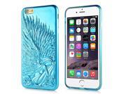 Fairy Angel Wings Design Luxury TPU Soft Back Case Phone Cover For iPhone 6 4.7 inch Light Blue