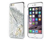 Fairy Angel Wings Design Luxury TPU Soft Back Case Phone Cover For iPhone 6 4.7 inch Silver