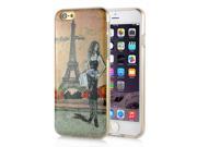 Colorful Tower And Fashion Girl Glittering Powder TPU Protective Back Case Cover For iPhone 6 4.7 inch