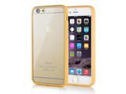 New VCOER Transparent Back TPU And PC Case Cover For iPhone 6 4.7 inch Yellow