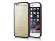 New VCOER Transparent Back TPU And PC Case Cover For iPhone 6 4.7 inch Black