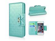 New Wallet Butterfly Magnetic Flip PU Leather Stand Case Cover With Card Holder Slots For iPhone 6 4.7 inch Green