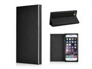 Ultra Slim Fashionable Stand Leather Case for iPhone 6 4.7 inch Black