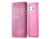 New PU Leather Case PC Back Case Smart Dot View Cover For Samsung Galaxy S6 Edge Pink