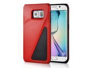 3 In 1 Defender PC And TPU Hybrid Shockproof Case For Samsung Galaxy S6 Edge Red