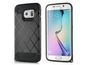 New Fashion Hybrid PC And TPU Protective Back Case Cover For Samsung Galaxy S6 Edge Black