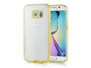 Slim TPU and PC Transparent Back Cover for Samsung Galaxy S6 Edge Yellow