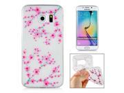Elegant Transparent Colorful Flower Soft TPU Case Back Cover For Samsung Galaxy S6 Edge