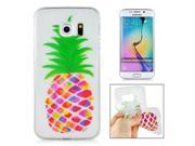Elegant Transparent Colorful Pineapple Soft TPU Case Back Cover For Samsung Galaxy S6 Edge