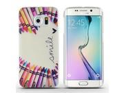 Fashion Colorful Drawing Printed Pencils Soft TPU Back Case Cover For Samsung Galaxy S6 Edge