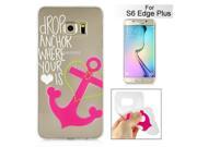 Elegant Transparent Colorful Anchor Soft TPU Case Back Cover For Samsung Galaxy S6 Edge Plus