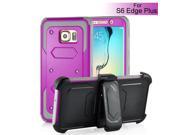 New Fashion Belt Clip Holster Shell PC Hard Back Case Cover For Samsung Galaxy S6 Edge Plus Purple