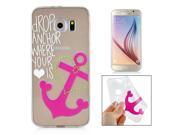 Elegant Transparent Colorful Anchor Soft TPU Case Back Cover For Samsung Galaxy S6 G920