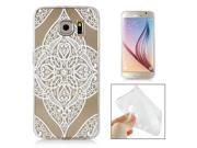 Elegant Transparent Diamond Flower Soft TPU Case Back Cover For Samsung Galaxy S6 G920