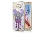 Diamond Embedded Thin Cartoon Elephant TPU Protective Case for Samsung Galaxy S6 G920
