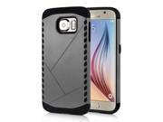 New Arrive 2 In 1 Armor PC And TPU Protective Back Case Cover For Samsung Galaxy S6 G920 Grey