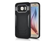 Fashion Hybrid PC And Black TPU Protective Back Case Cover For Samsung Galaxy S6 G920 Black