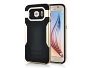 Fashion Hybrid PC And Black TPU Protective Back Case Cover For Samsung Galaxy S6 G920 Gold