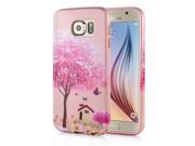 Unique Cartoon Style Pink Tree Pattern Ultra Thin TPU Soft Back Case Cover For Samsung Galaxy S6 G920