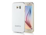 Detachable Aluminum Metal Bumper with Smooth Back Cover Case for Samsung Galaxy S6 G920 White