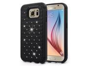 Starry Sky Design Bling Diamond Hard Back Plastic Case Cover For Samsung Galaxy S6 G920 Black