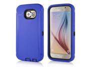 Fashion TPU Protective Hard Back Case Cover With Touch Through Screen Protector For Samsung Galaxy S6 G920 Blue