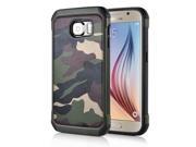 Stylish Camouflage Design Hybrid 2 In 1 TPU And PC Protective Back Cellphone Case Cover For Samsung Galaxy S6 G920 Green