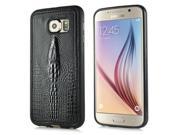 Luxury Snakeskin TPU Soft Back Case Cover For Samsung Galaxy S6 G920 Black