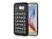 Cool Leather Coated TPU Shell Cover for Samsung Galaxy S6 G920 - Silver Cross Cool Leather Coated TPU Shell Cover for Samsung Galaxy S6 G920 - Silver Cross