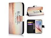 Colorful Hope Pattern Wallet Card Slot Holder Stand PU Leather Case Cover For Samsung Galaxy S6 G920