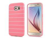 Fresh Color Stripe Design TPU Protective Back Cover for Samsung Galaxy S6 G920 Pink