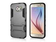 2 In 1 Hybrid TPU And PC Stand Protective Phone Cases For Samsung Galaxy S6 G920 Grey