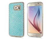 Luxury Diamond Rhinestone Gem Snap On TPU Hard Back Case Cover For Samsung Galaxy S6 G920 Small Gem Blue