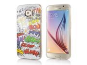 Cute Cartoon Style Glitter Print Graffiti Pattern TPU Soft Back Case Cover For Samsung Galaxy S6 G920