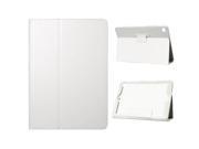 Lychee Grain Flip Stand Leather Smart Cover Case With Wake Sleep Function for iPad Air 2 White