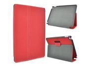 Unique Two Folded Wake Sleep Leather Flip Stand Denim Fabric Case for iPad Air 2 Red