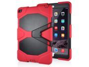 Strong Robot Silicone and Plastic Stand Defender Case with Touch Screen Film for iPad Air 2 iPad 6 Red
