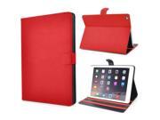 Elegant 360 Degree Swivel Rotation Folio Leather Flip Stand Case Cover With Sleep Wake Function For iPad Air 2 iPad 6 Red