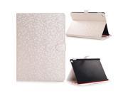 Stylish Bling Diamond Pattern Flip Stand Leather Wake Sleep Smart Cover Case for iPad Air 2 iPad 6 White