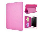Lightning Streaks Flip Stand Leather Smart Cover Case with Card Slot for iPad Air 2 Magenta