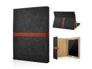 Retro Style Sleep Wake Function Stand Folio Leather Case For iPad Air 2 iPad 6 Black