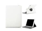 360 Rotating Folio Wake Sleep Denim Leather Flip Swivel Stand Case with Card Slots for iPad Air 2 iPad 6 White